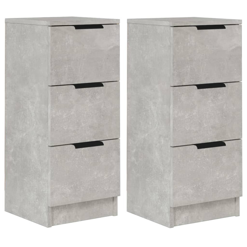 Sideboards 2 pcs Concrete Grey 30x30x70 cm Engineered Wood - Bargainia.com - 8720287078746 - 811160