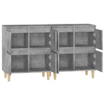 Sideboards 2 pcs Concrete Grey 60x35x70 cm Engineered Wood - Bargainia.com - 