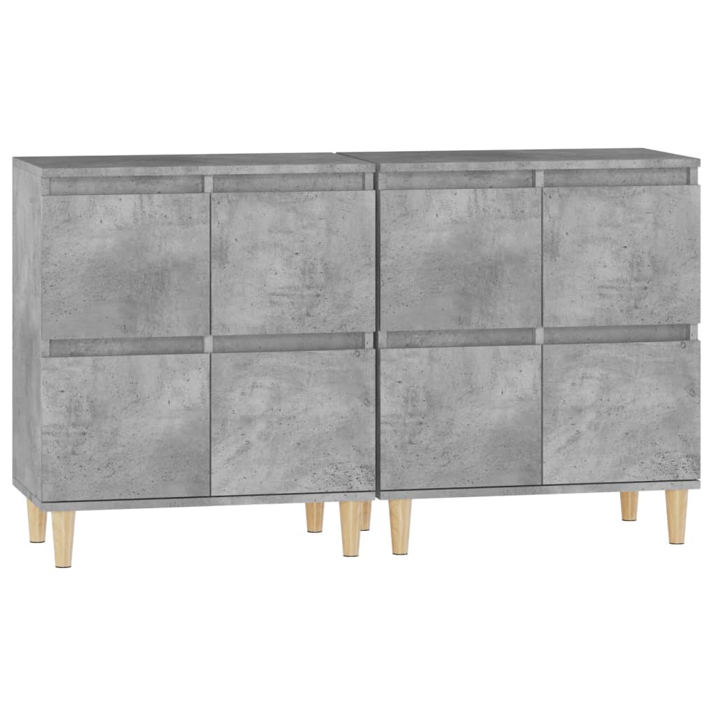 Sideboards 2 pcs Concrete Grey 60x35x70 cm Engineered Wood - Bargainia.com - 