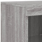 Sideboards with LED Lights 3 pcs Grey Sonoma Engineered Wood - Bargainia.com - 