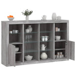 Sideboards with LED Lights 3 pcs Grey Sonoma Engineered Wood - Bargainia.com - 