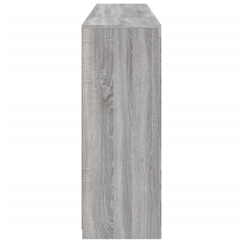 Sideboards with LED Lights 3 pcs Grey Sonoma Engineered Wood - Bargainia.com - 