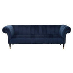 Siena Three Seat Midnight Velvet Sofa - Bargainia.com - 