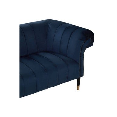 Siena Three Seat Midnight Velvet Sofa - Bargainia.com - 
