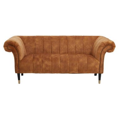 Siena Two Seat Gold Velvet Sofa - Bargainia.com - 