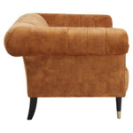 Siena Two Seat Gold Velvet Sofa - Bargainia.com - 
