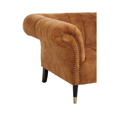 Siena Two Seat Gold Velvet Sofa - Bargainia.com - 