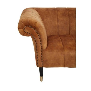 Siena Two Seat Gold Velvet Sofa - Bargainia.com - 