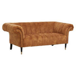 Siena Two Seat Gold Velvet Sofa - Bargainia.com - 