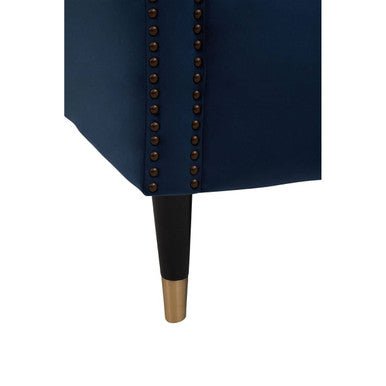 Siena Two Seat Midnight Blue Velvet Sofa - Bargainia.com - 