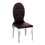 Silk Dining Purple Chair With Stainless Steel Legs - Bargainia.com - 5018705682075