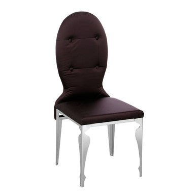 Silk Dining Purple Chair With Stainless Steel Legs - Bargainia.com - 5018705682075