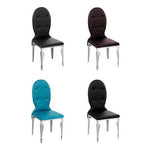 Silk Dining Purple Chair With Stainless Steel Legs - Bargainia.com - 5018705682075