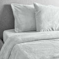 Silver Teddy Fleece Duvet & Two Pillow Covers Set Super Soft - Hibernate Cosy Collection - Bargainia.com - 