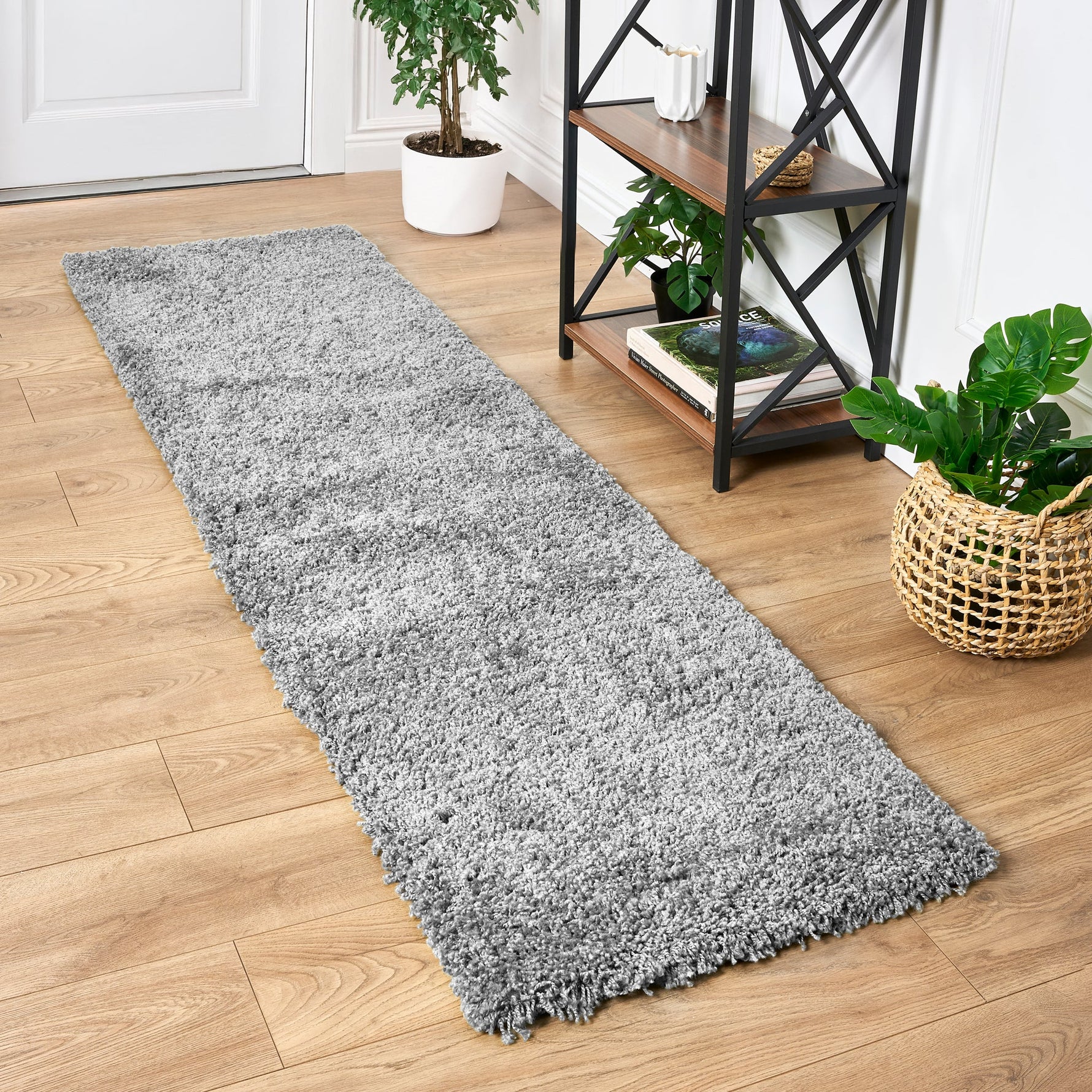 Silver Thick Shaggy Rug - California - Bargainia.com - 