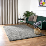 Silver Thick Shaggy Rug - California - Bargainia.com - 