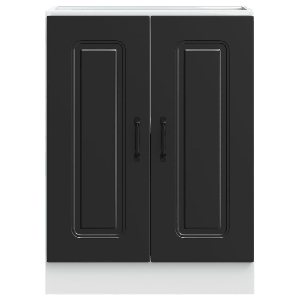 Sink Base Cabinet Kalmar Black 60x46x81.5 cm Engineered Wood - Bargainia.com - 8721158417848 - 853438