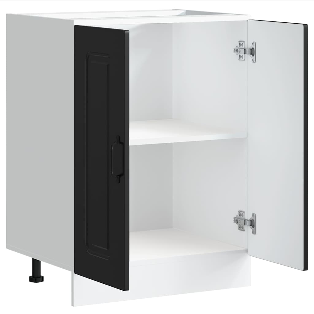 Sink Base Cabinet Kalmar Black 60x46x81.5 cm Engineered Wood - Bargainia.com - 8721158417848 - 853438