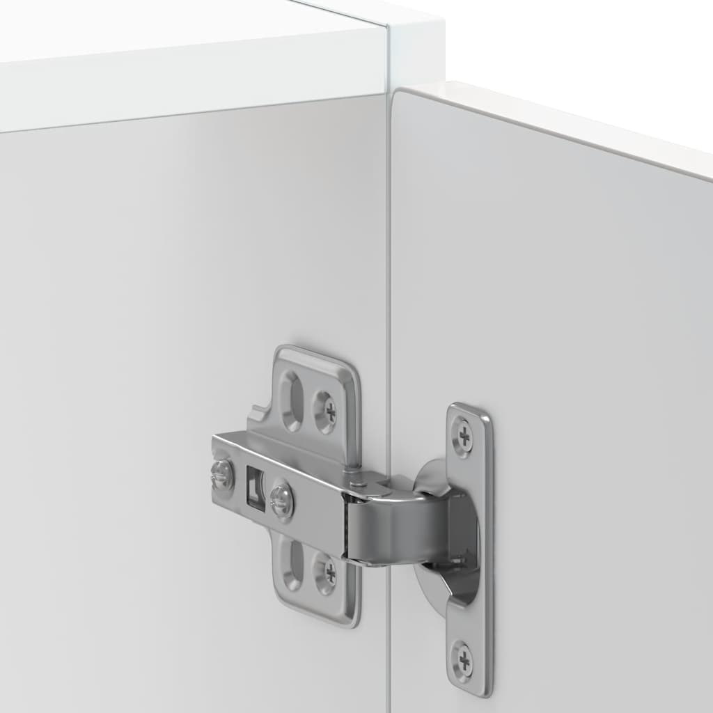 Sink Base Cabinet Kalmar High Gloss White 60x46x81.5 cm Engineered Wood - Bargainia.com - 