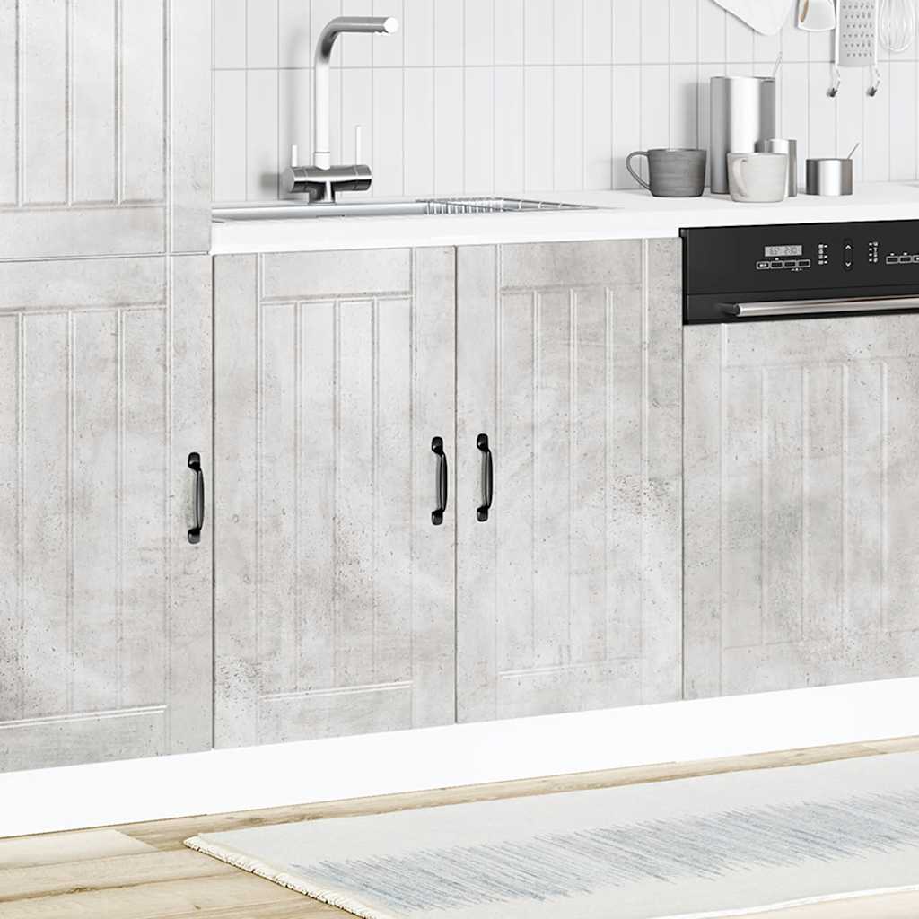 Sink Base Cabinet Lucca Concrete Grey Engineered Wood - Bargainia.com - 8721158420374 - 853691