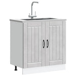 Sink Base Cabinet Lucca Concrete Grey Engineered Wood - Bargainia.com - 