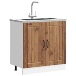 Sink Base Cabinet Lucca Old Wood Engineered Wood - Bargainia.com - 