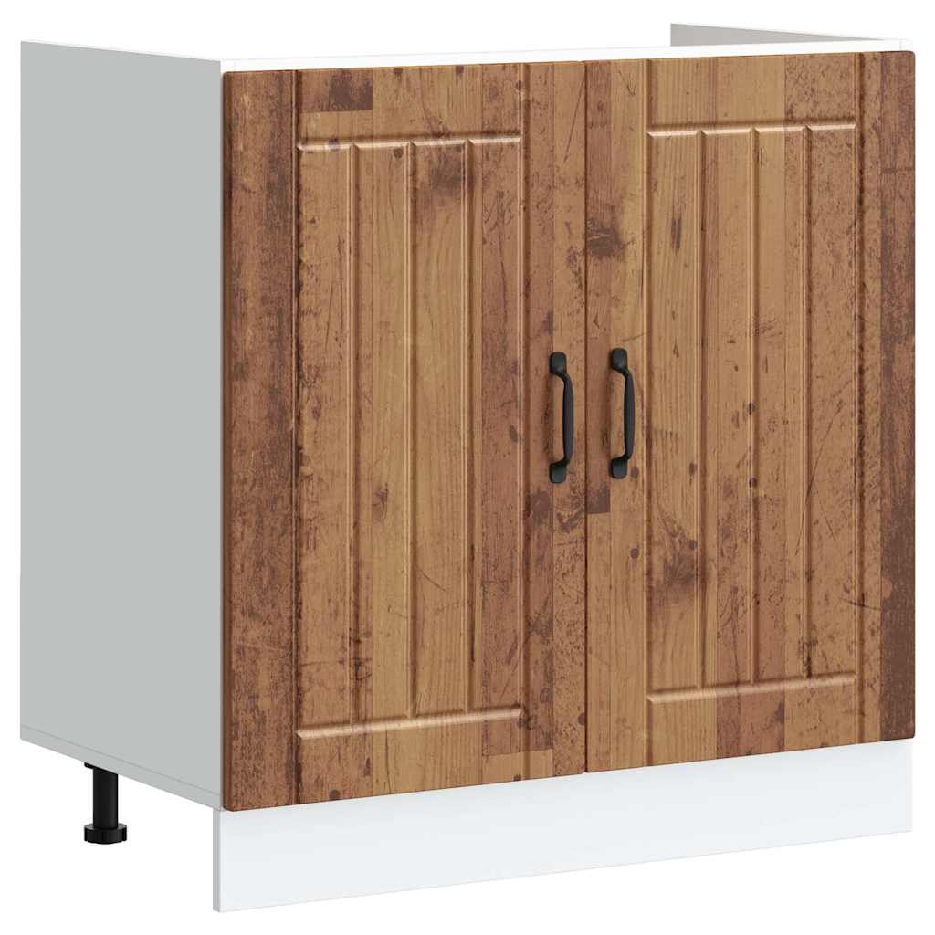 Sink Base Cabinet Lucca Old Wood Engineered Wood - Bargainia.com - 
