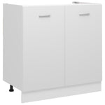 Sink Bottom Cabinet Lyon White 80x46x81.5 cm Engineered Wood - Bargainia.com - 