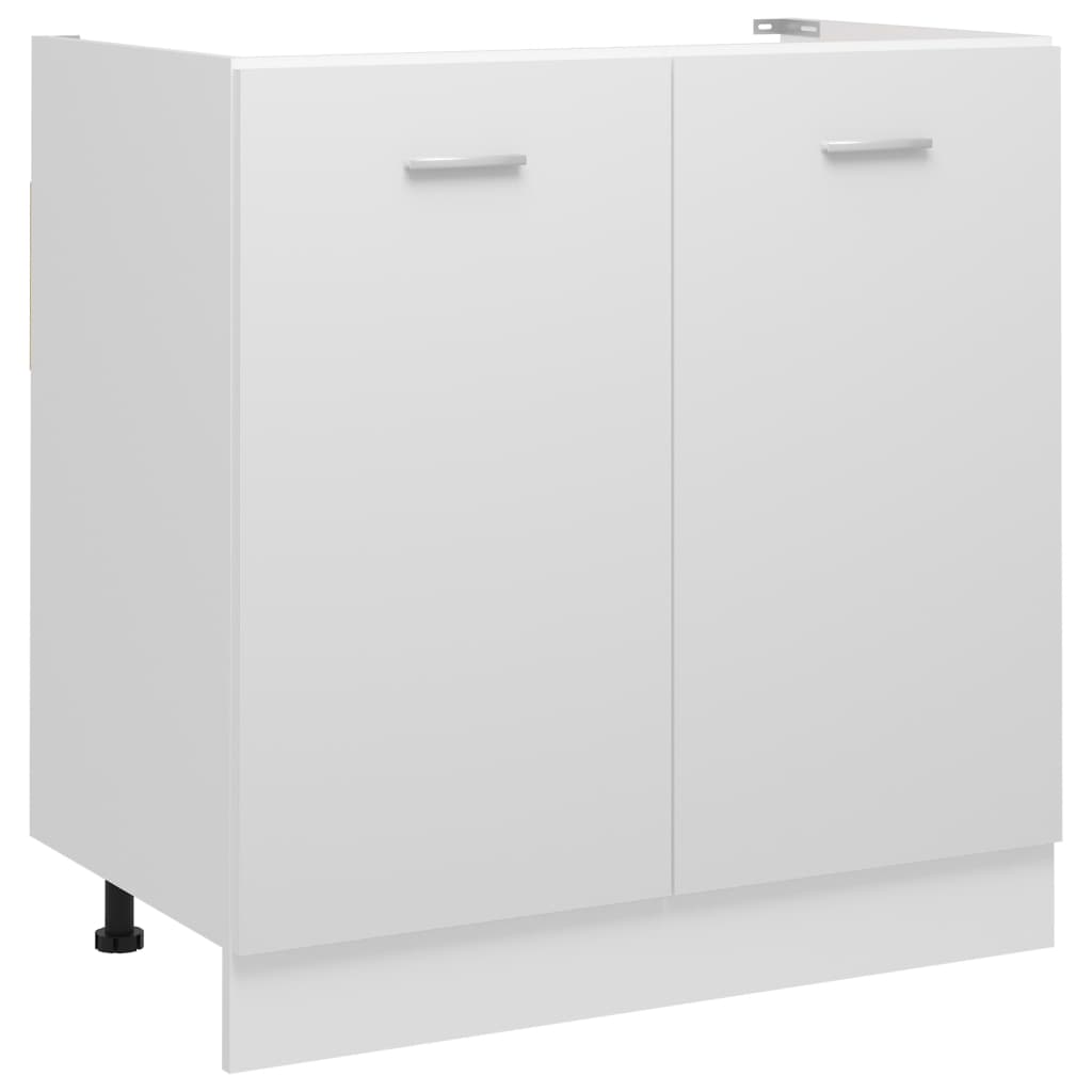 Sink Bottom Cabinet Lyon White 80x46x81.5 cm Engineered Wood - Bargainia.com - 