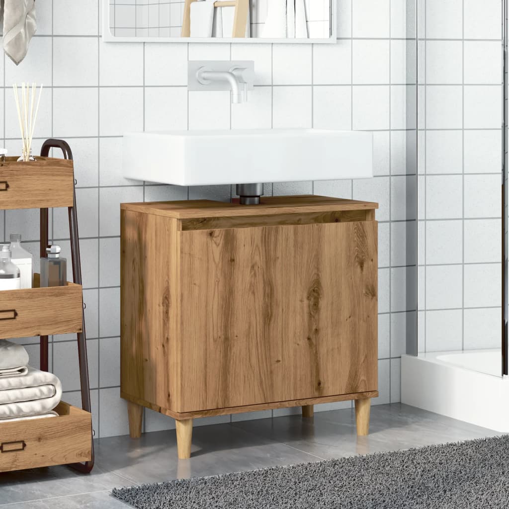 Sink Cabinet Artisan Oak 58x33x60 cm Engineered Wood - Bargainia.com - 8721158443649 - 857115