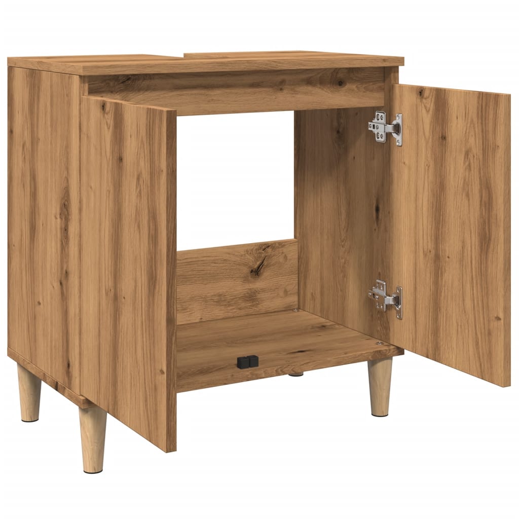 Sink Cabinet Artisan Oak 58x33x60 cm Engineered Wood - Bargainia.com - 8721158443649 - 857115