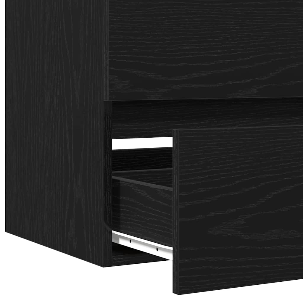 Sink Cabinet Black oak 80 x 39 x 62 cm Engineered wood - Bargainia.com - 