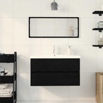 Sink Cabinet Black oak 80 x 39 x 62 cm Engineered wood - Bargainia.com - 