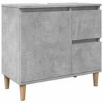 Sink Cabinet Concrete Grey 65x33x60 cm Engineered Wood - Bargainia.com - 