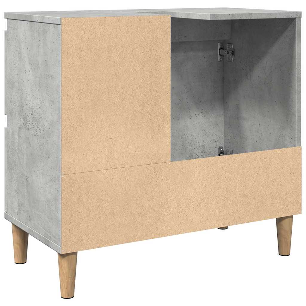 Sink Cabinet Concrete Grey 65x33x60 cm Engineered Wood - Bargainia.com - 