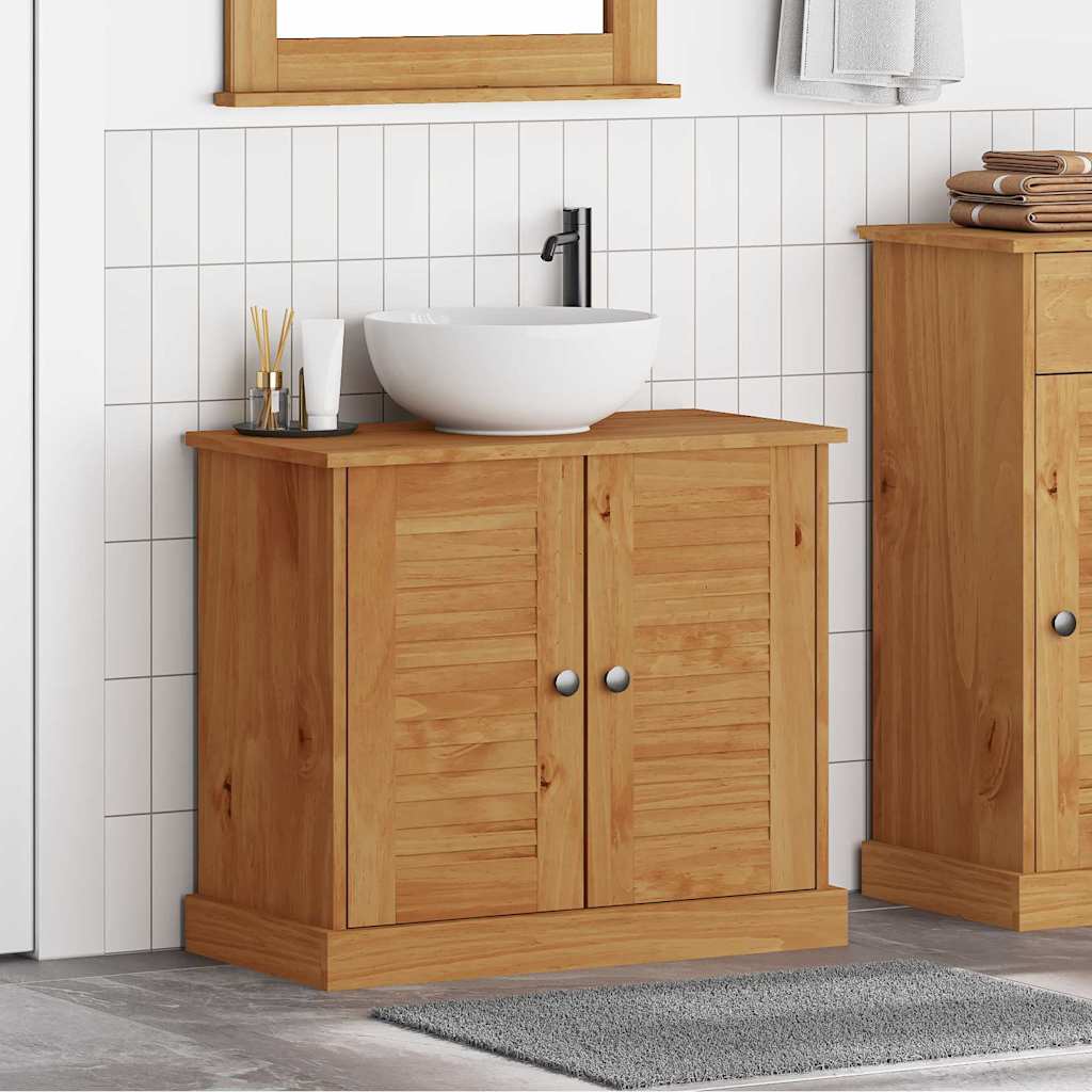 Sink Cabinet VIGO Honey brown 67.5 x 34 x 59 cm Solid pine wood - Bargainia.com - 8721158511232 - 4019101