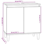 Sink Cabinet White 58x33x60 cm Engineered Wood - Bargainia.com - 