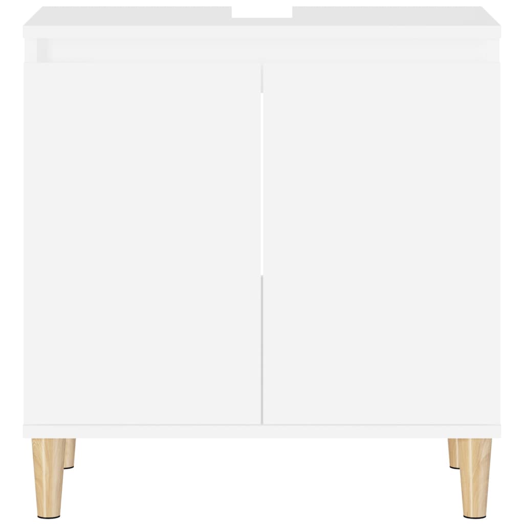 Sink Cabinet White 58x33x60 cm Engineered Wood - Bargainia.com - 