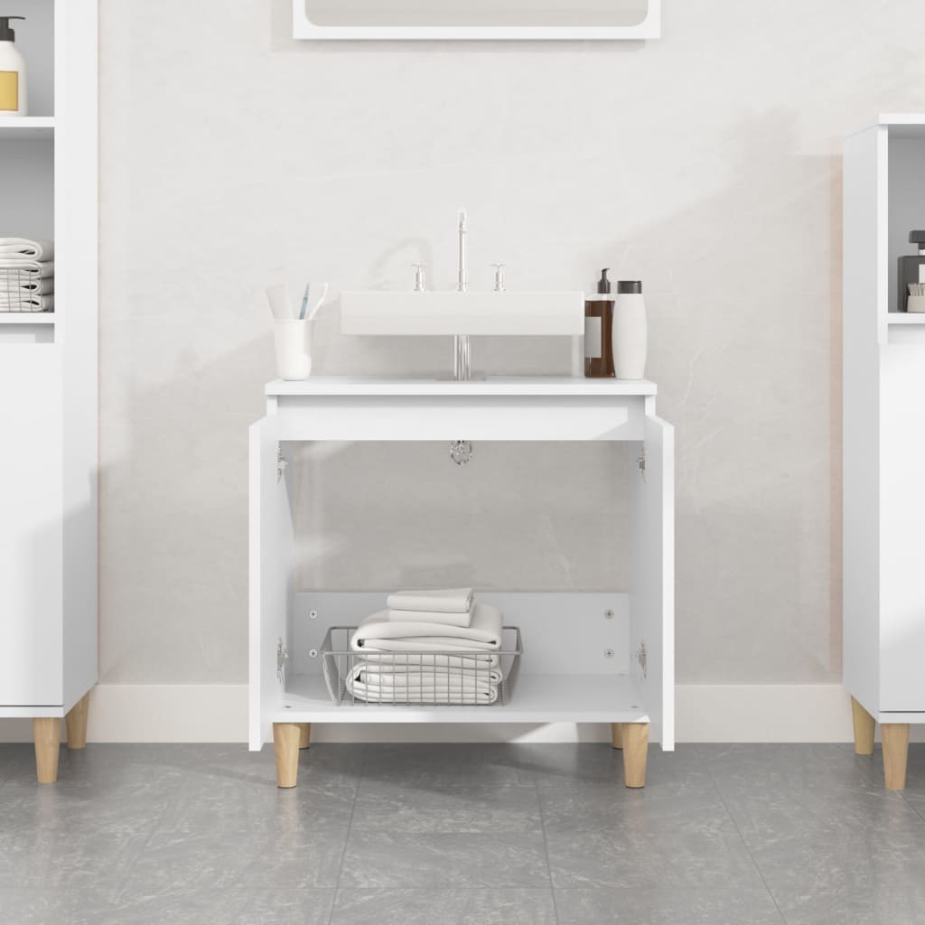 Sink Cabinet White 58x33x60 cm Engineered Wood - Bargainia.com - 8720845739423 - 821252