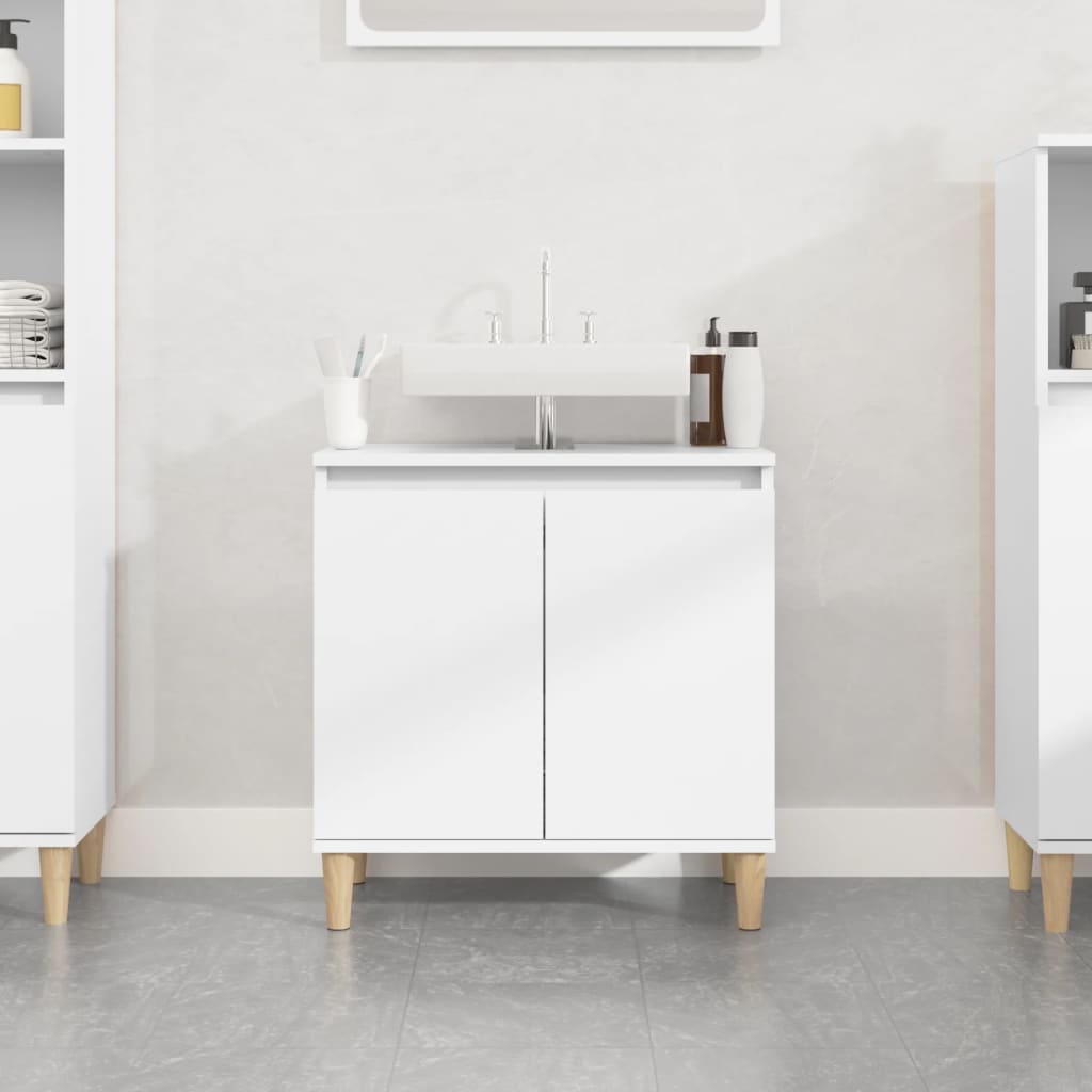 Sink Cabinet White 58x33x60 cm Engineered Wood - Bargainia.com - 8720845739423 - 821252