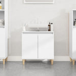 Sink Cabinet White 58x33x60 cm Engineered Wood - Bargainia.com - 