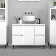 Sink Cabinet White 80x33x60 cm Engineered Wood - Bargainia.com - 8720845739669 - 821276