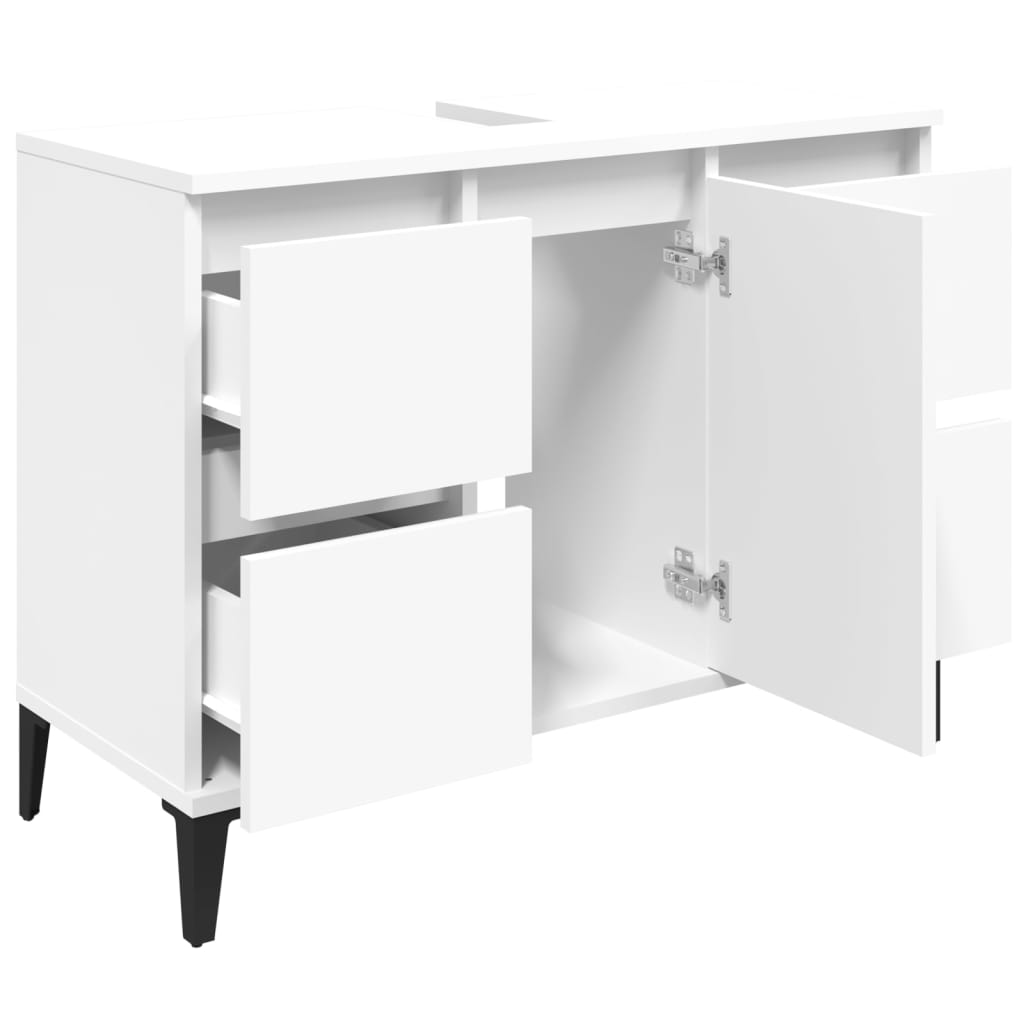 Sink Cabinet White 80x33x60 cm Engineered Wood - Bargainia.com - 8720845739669 - 821276