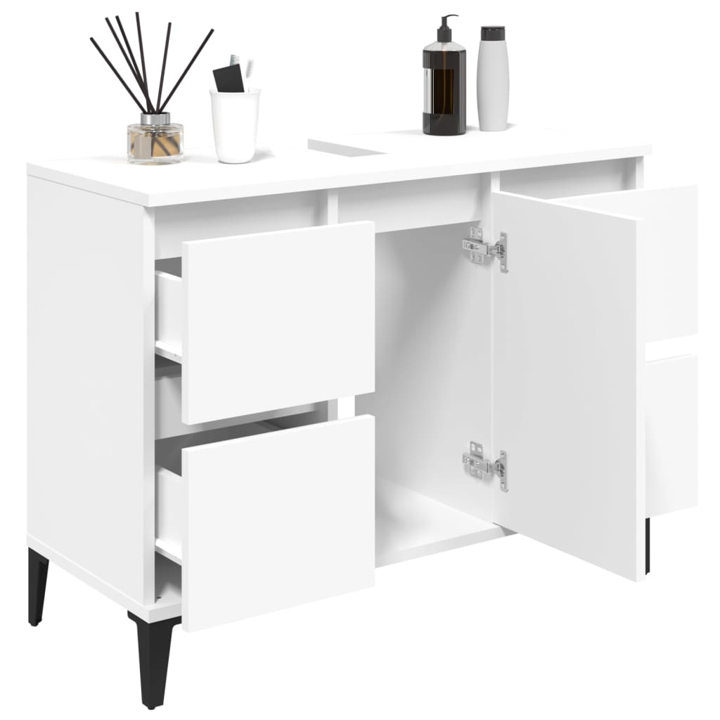 Sink Cabinet White 80x33x60 cm Engineered Wood - Bargainia.com - 8720845739669 - 821276