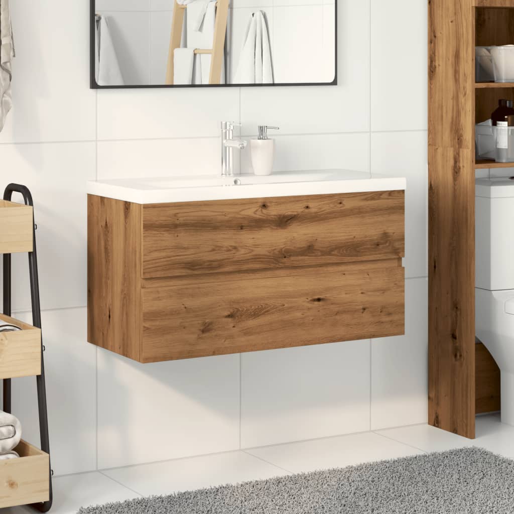 Sink Cabinet with Built - in Basin Artisan Oak - Bargainia.com - 8721158759245 - 3328926