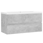 Sink Cabinet with Built - in Basin Concrete Grey Engineered Wood - Bargainia.com - 