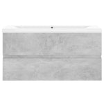 Sink Cabinet with Built - in Basin Concrete Grey Engineered Wood - Bargainia.com - 