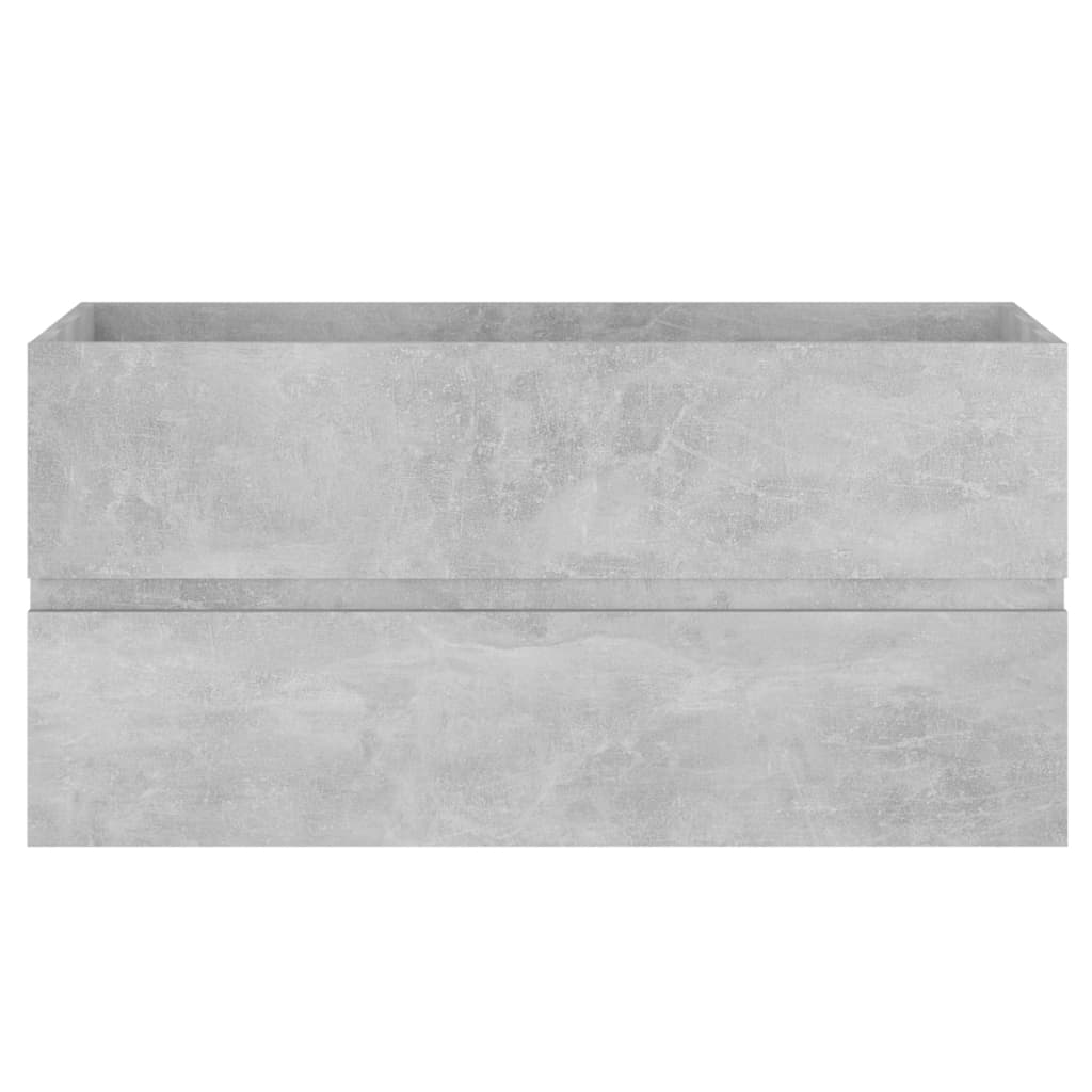 Sink Cabinet with Built - in Basin Concrete Grey Engineered Wood - Bargainia.com - 