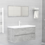 Sink Cabinet with Built - in Basin Concrete Grey Engineered Wood - Bargainia.com - 