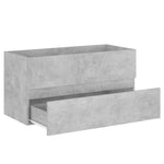 Sink Cabinet with Built - in Basin Concrete Grey Engineered Wood - Bargainia.com - 